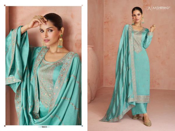 Aashirwad Gulkand Coco Silk Designer Salwar Suit Collection